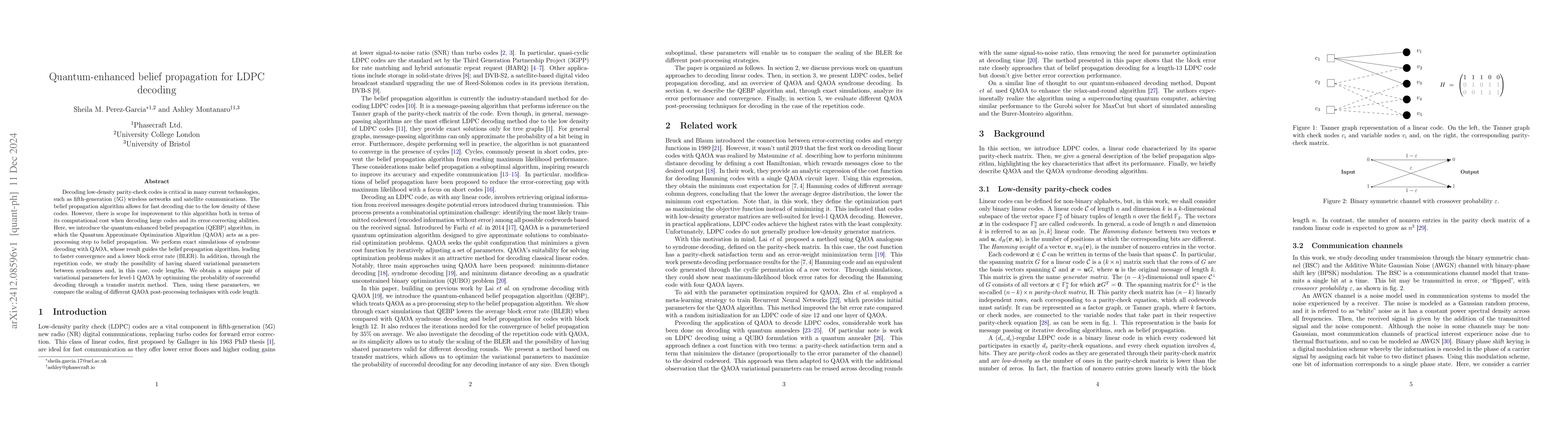 Thumbnail for Quantum-enhanced belief propagation for LDPC decoding