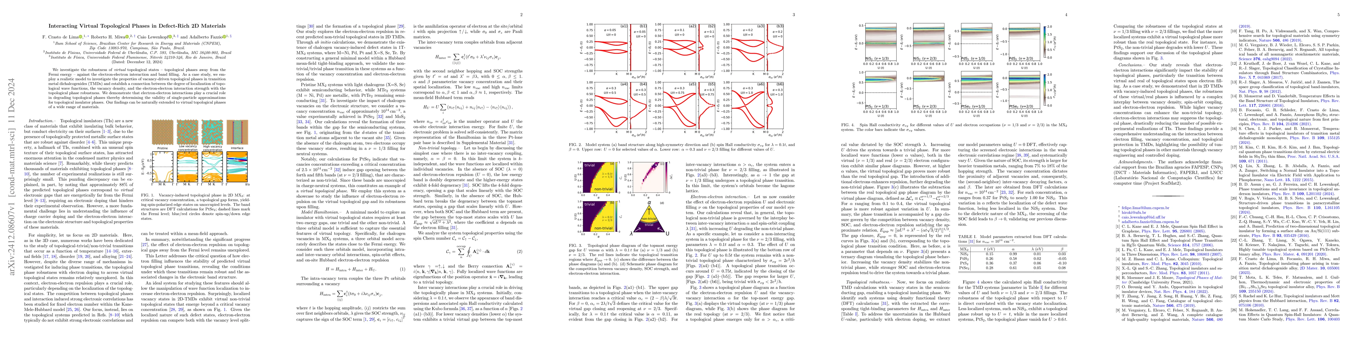 Thumbnail for Interacting Virtual Topological Phases in Defect-Rich 2D Materials