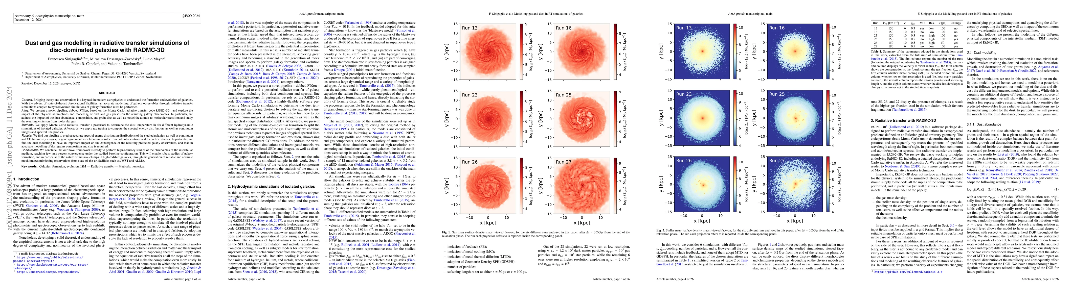 Thumbnail for Dust and gas modelling in radiative transfer simulations of
  disc-dominated galaxies with RADMC-3D