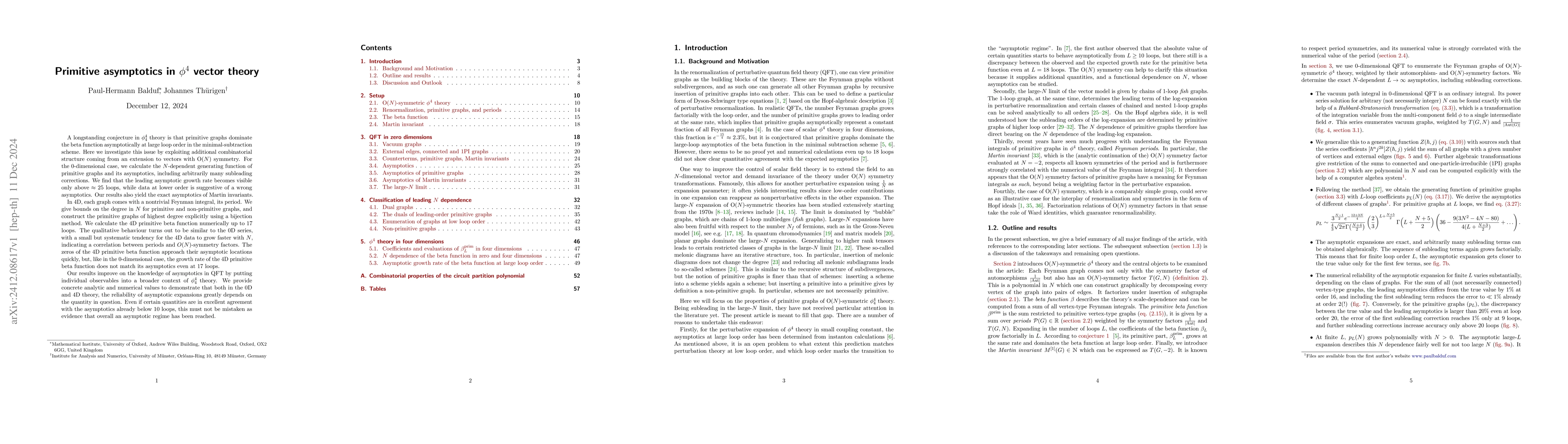 Thumbnail for Primitive asymptotics in $φ^4$ vector theory