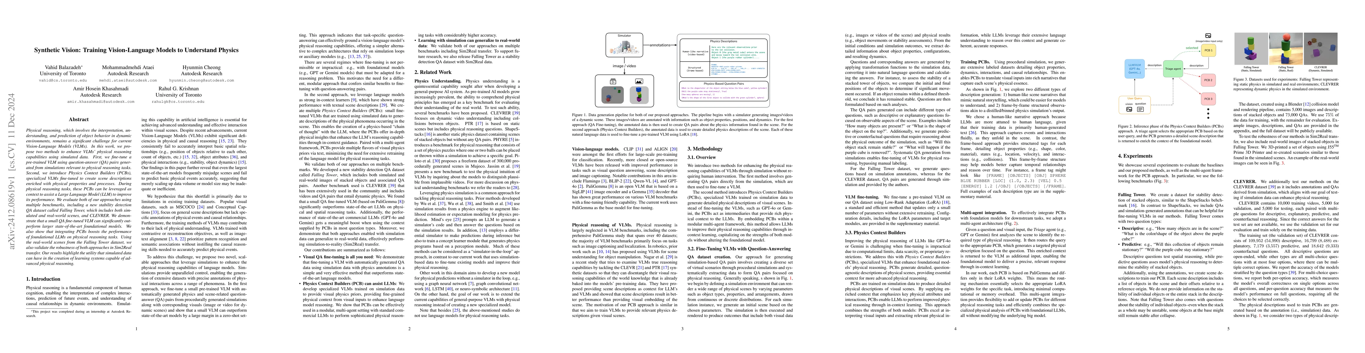 Thumbnail for Synthetic Vision: Training Vision-Language Models to Understand Physics