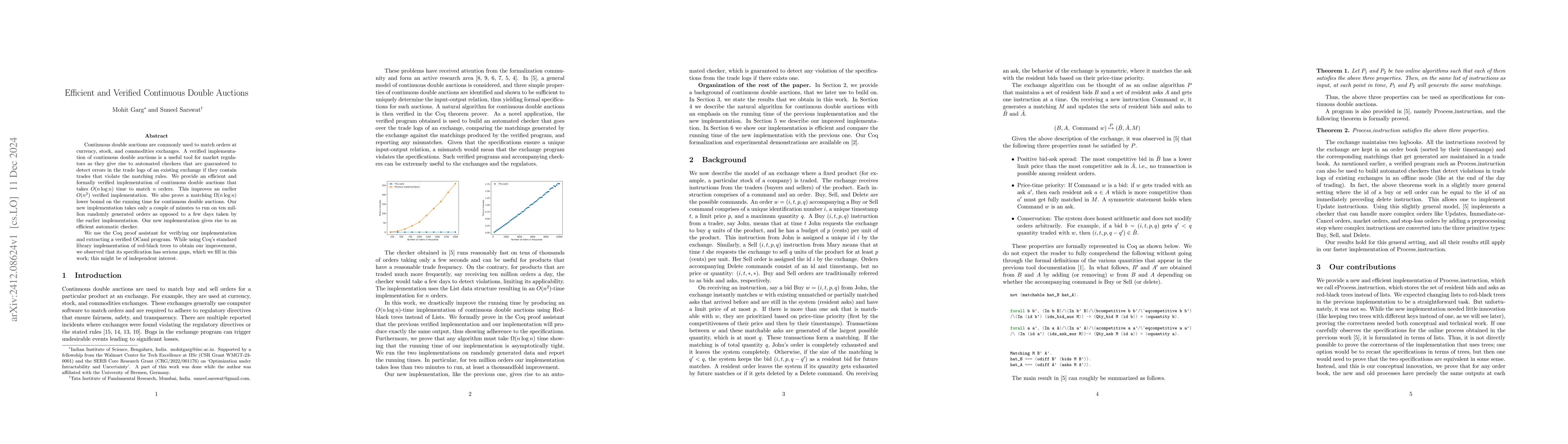 Thumbnail for Efficient and Verified Continuous Double Auctions