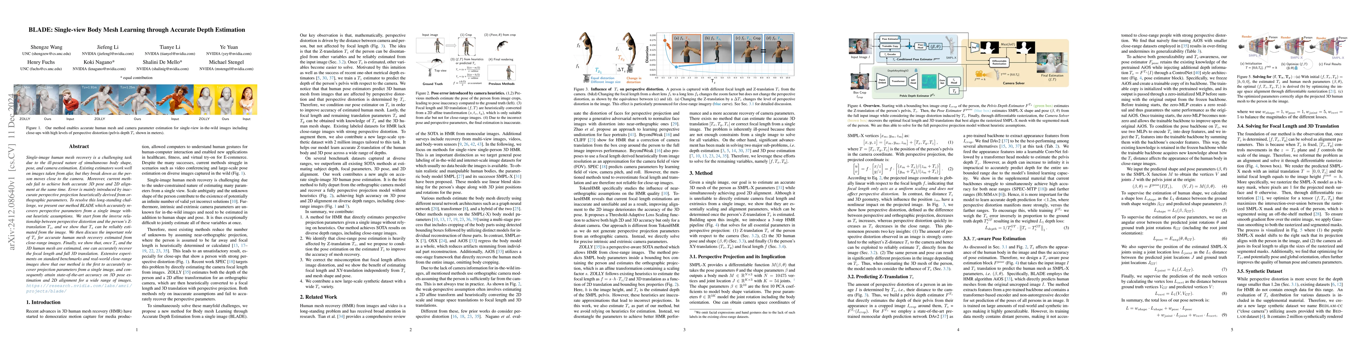 Thumbnail for BLADE: Single-view Body Mesh Learning through Accurate Depth Estimation