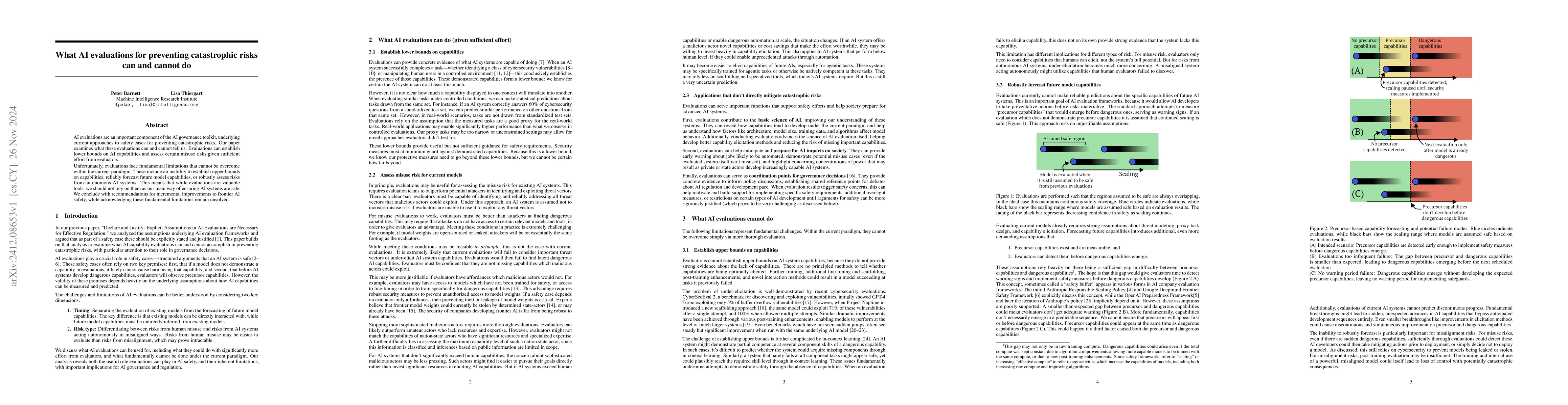 Thumbnail for What AI evaluations for preventing catastrophic risks can and cannot do