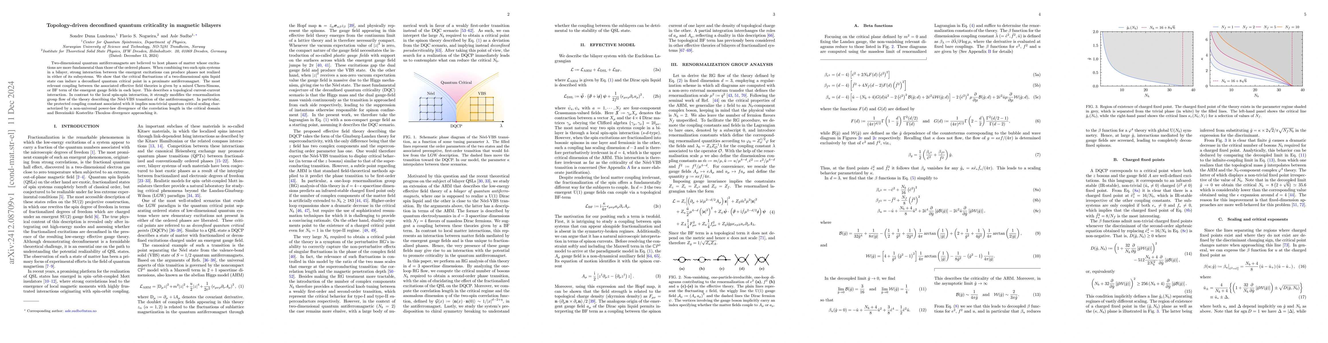 Thumbnail for Topology-driven deconfined quantum criticality in magnetic bilayers