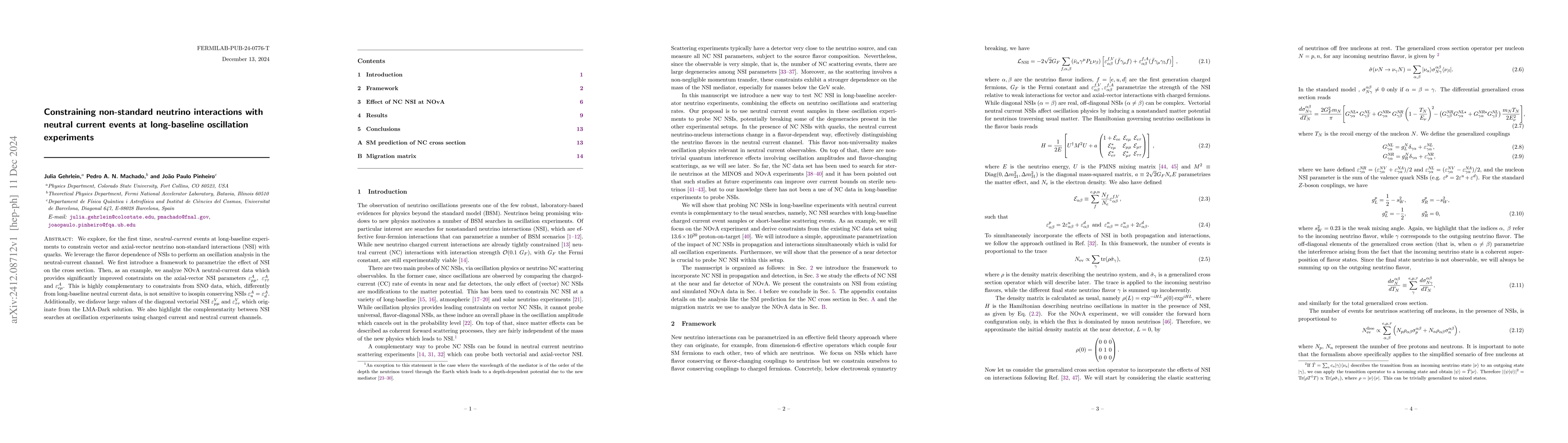 Thumbnail for Constraining non-standard neutrino interactions with neutral current
  events at long-baseline oscillation experiments