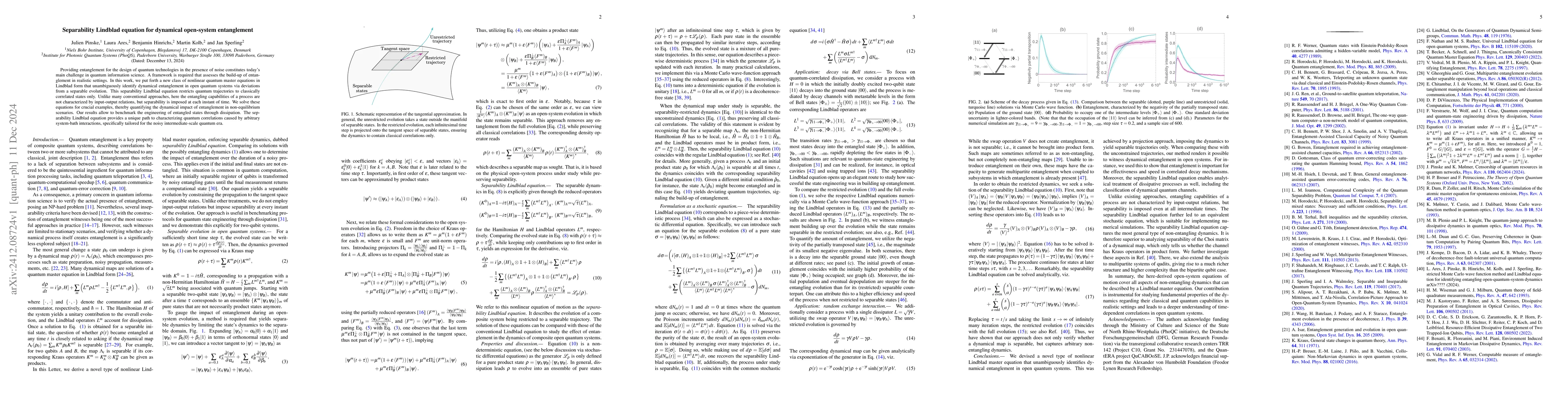 Thumbnail for Separability Lindblad equation for dynamical open-system entanglement