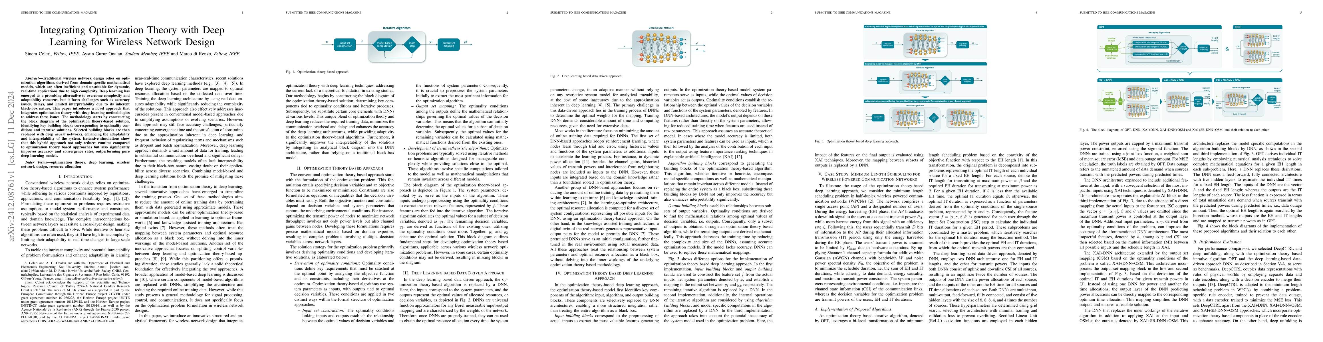 Thumbnail for Integrating Optimization Theory with Deep Learning for Wireless Network
  Design