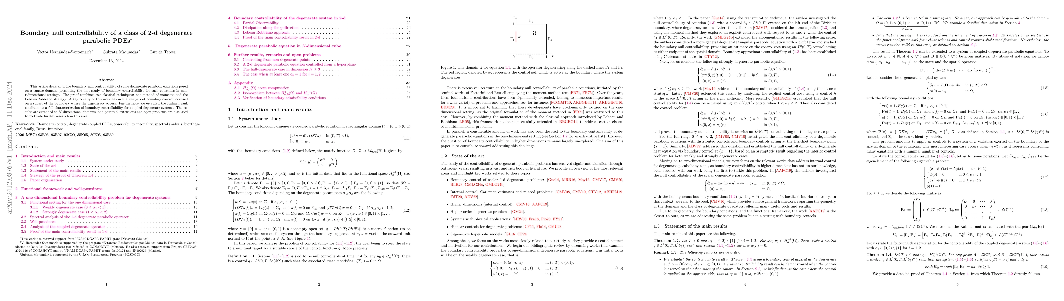Thumbnail for Boundary null controllability of a class of 2-d degenerate parabolic
  PDEs
