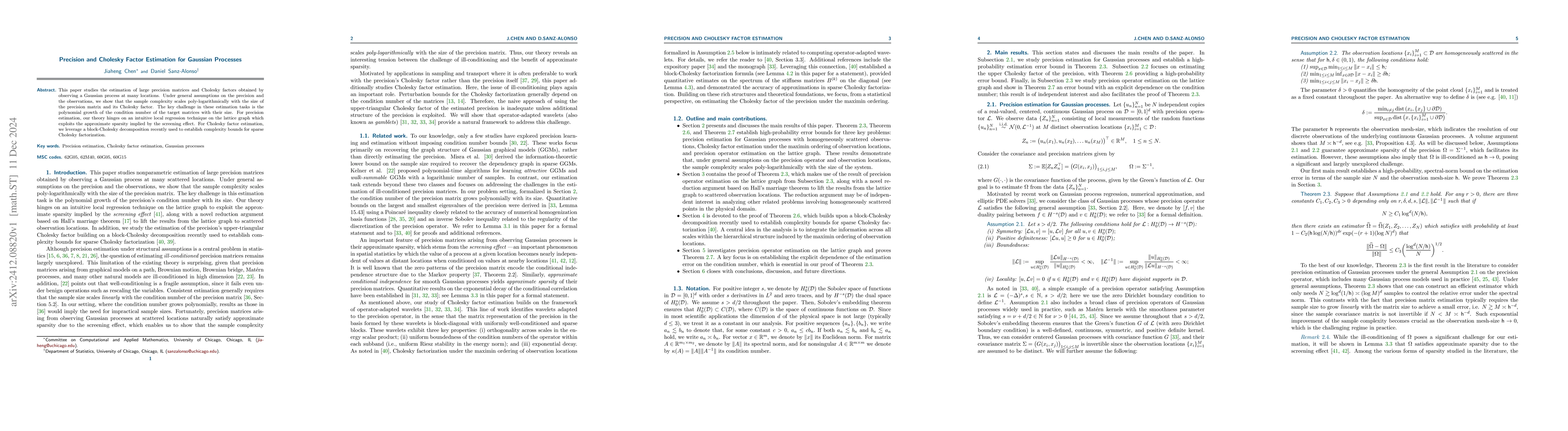 Thumbnail for Precision and Cholesky Factor Estimation for Gaussian Processes