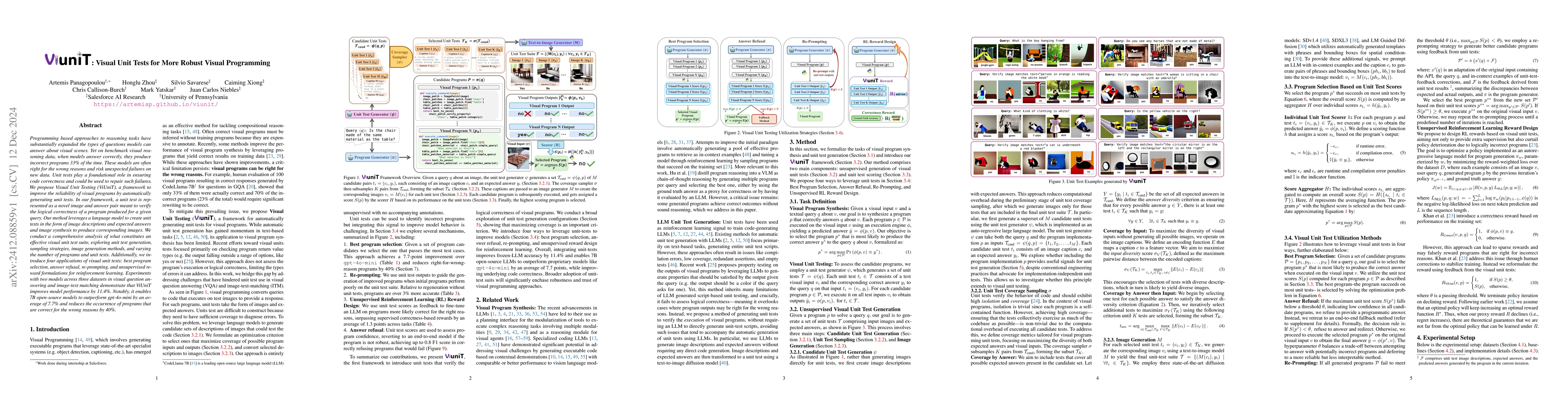 Thumbnail for ViUniT: Visual Unit Tests for More Robust Visual Programming