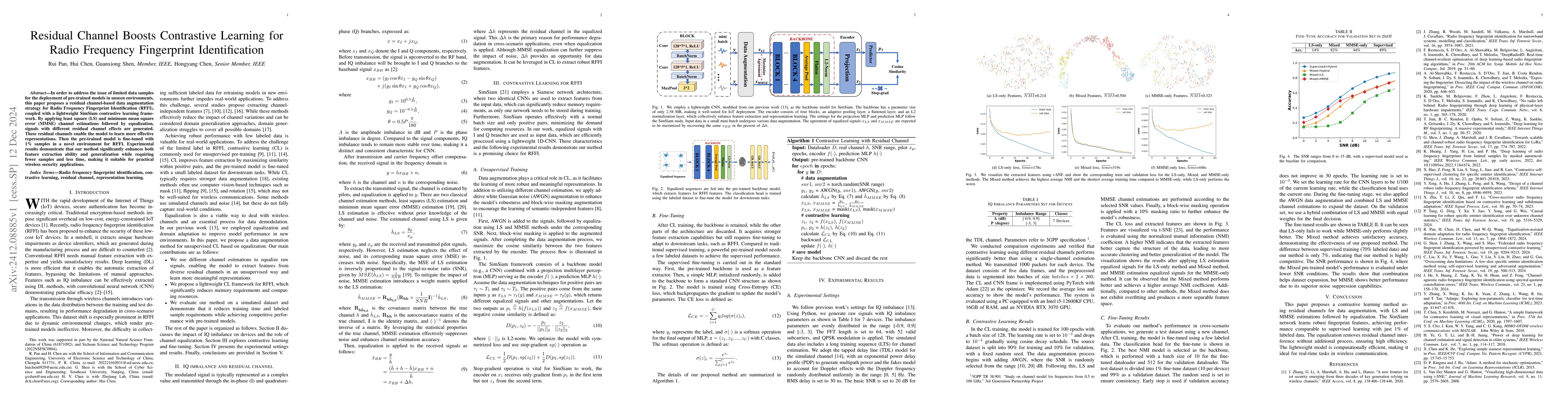 Thumbnail for Residual Channel Boosts Contrastive Learning for Radio Frequency
  Fingerprint Identification