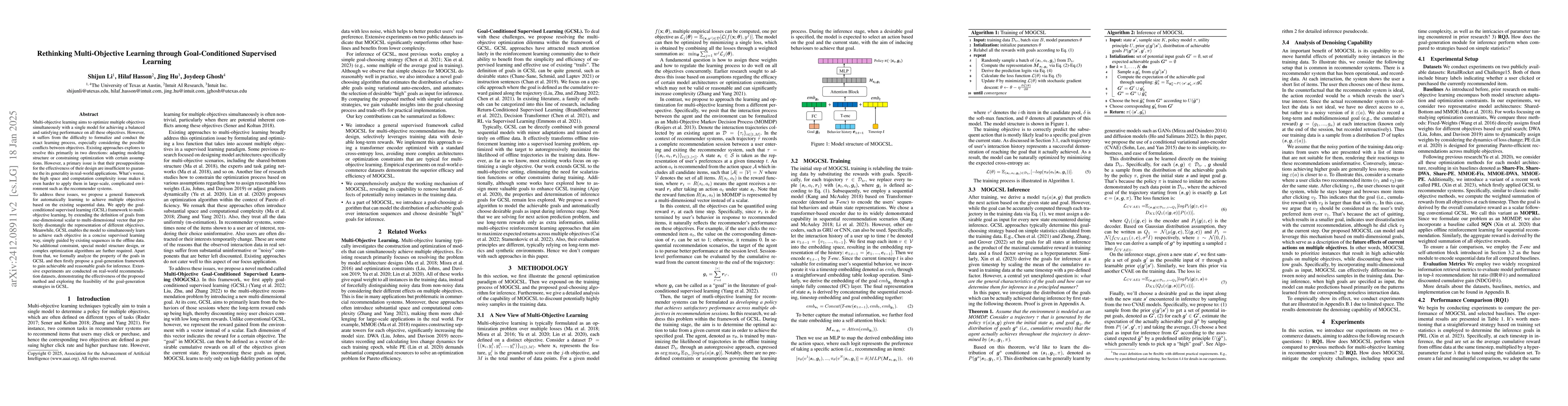 Thumbnail for Goal-Conditioned Supervised Learning for Multi-Objective Recommendation