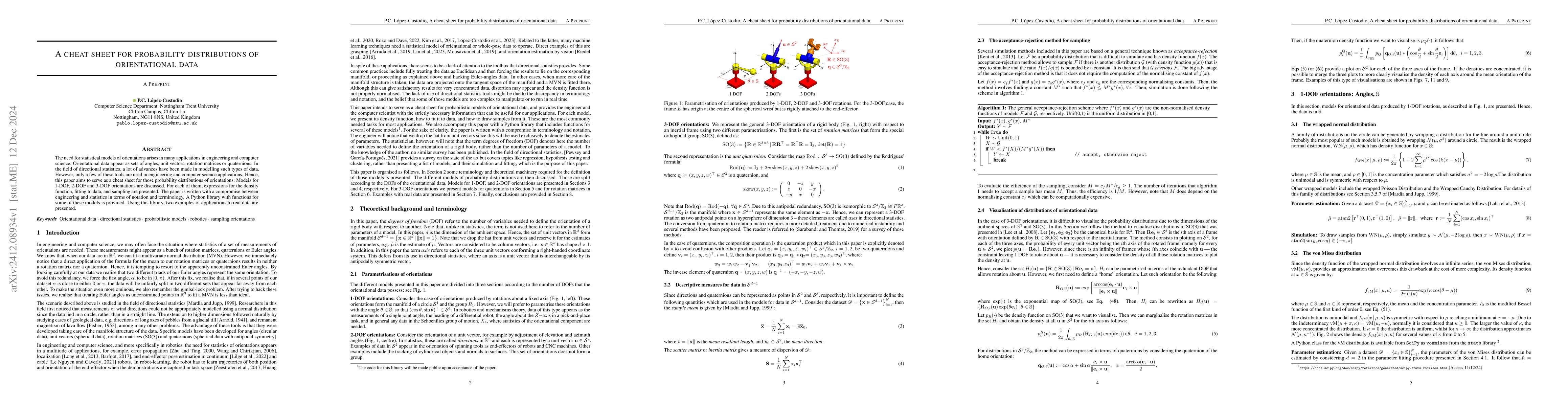 Thumbnail for A cheat sheet for probability distributions of orientational data