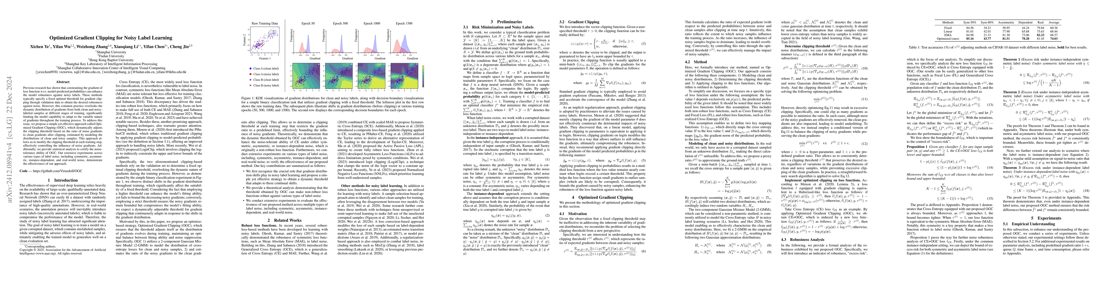 Thumbnail for Optimized Gradient Clipping for Noisy Label Learning