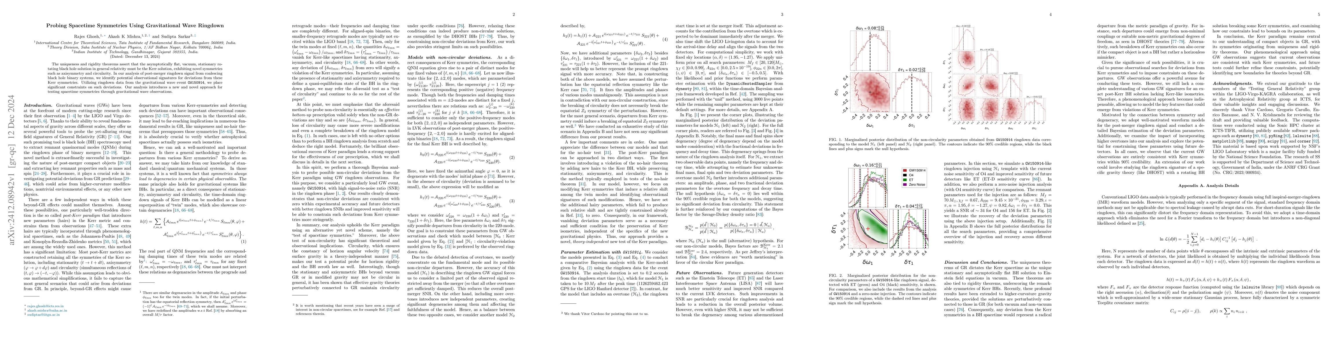 Thumbnail for Probing Spacetime Symmetries Using Gravitational Wave Ringdown