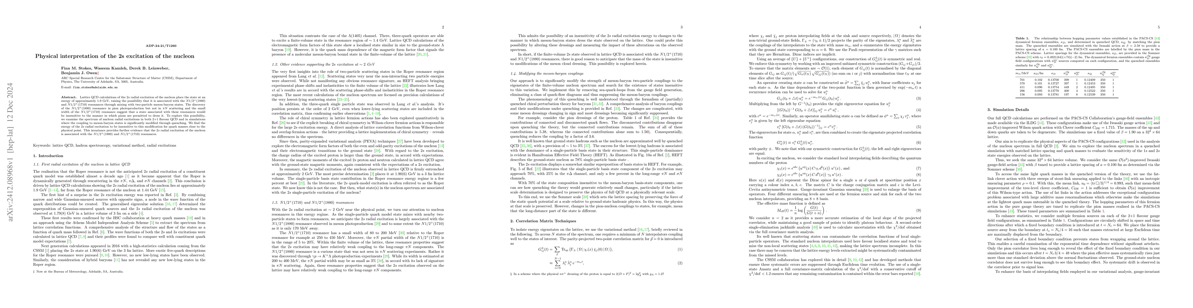 Thumbnail for Physical interpretation of the 2s excitation of the nucleon