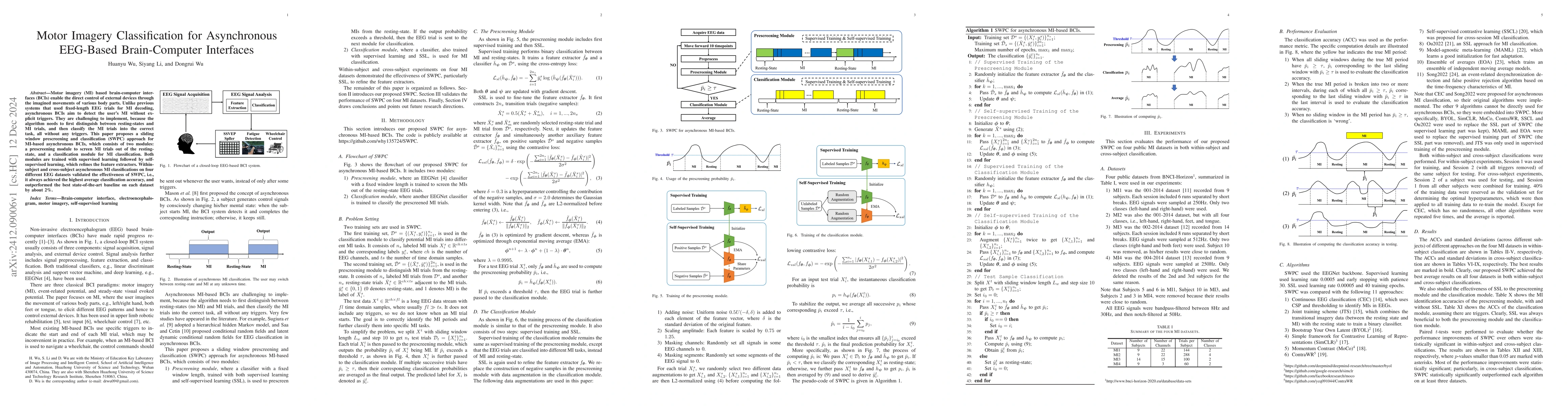 Thumbnail for Motor Imagery Classification for Asynchronous EEG-Based Brain-Computer
  Interfaces