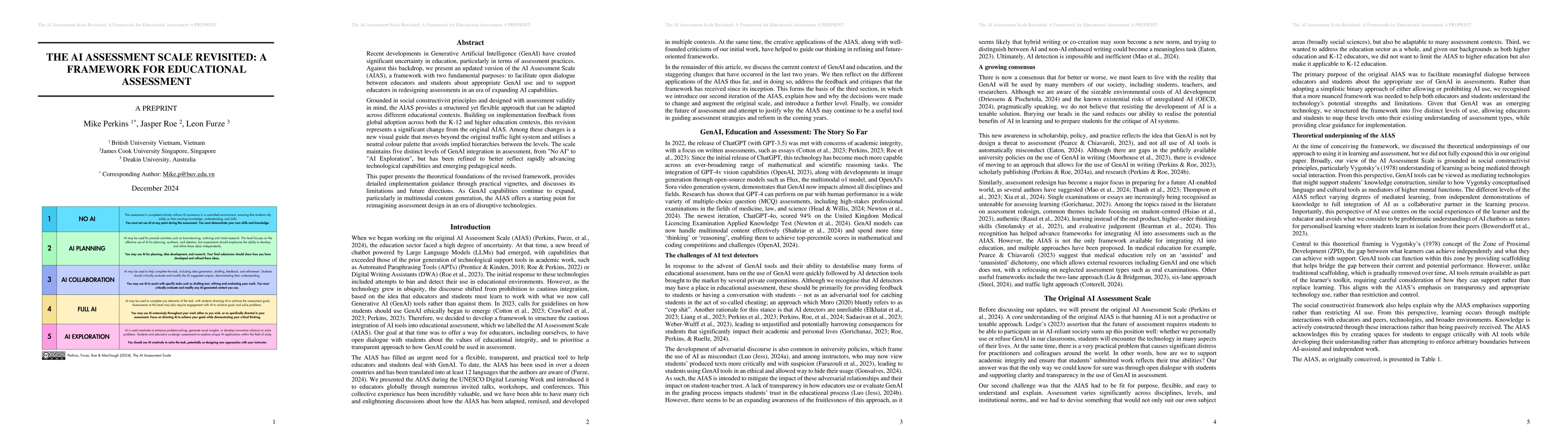Thumbnail for The AI Assessment Scale Revisited: A Framework for Educational
  Assessment