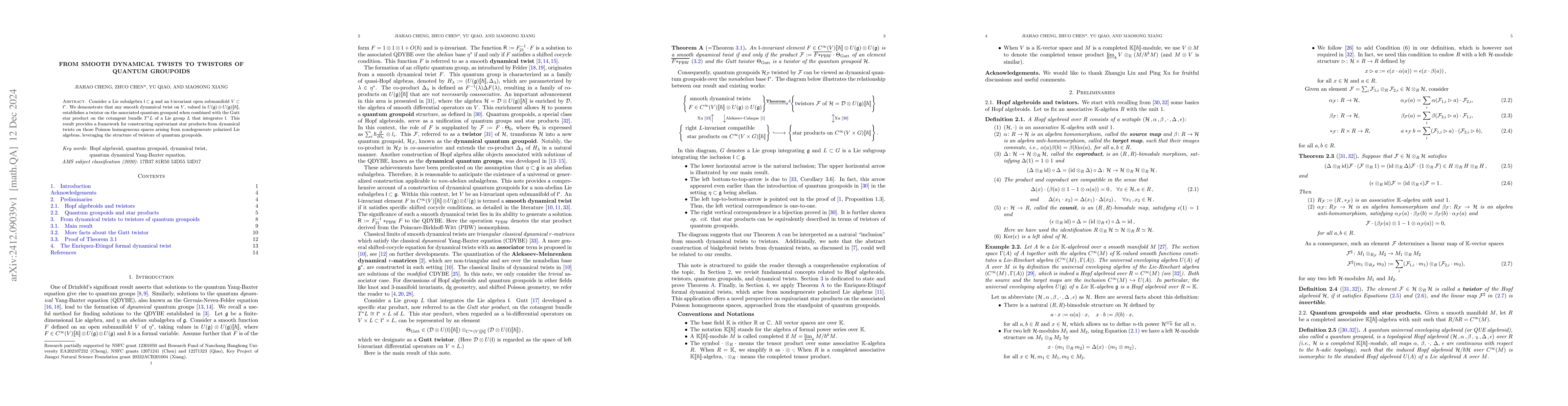 Thumbnail for From smooth dynamical twists to twistors of quantum groupoids