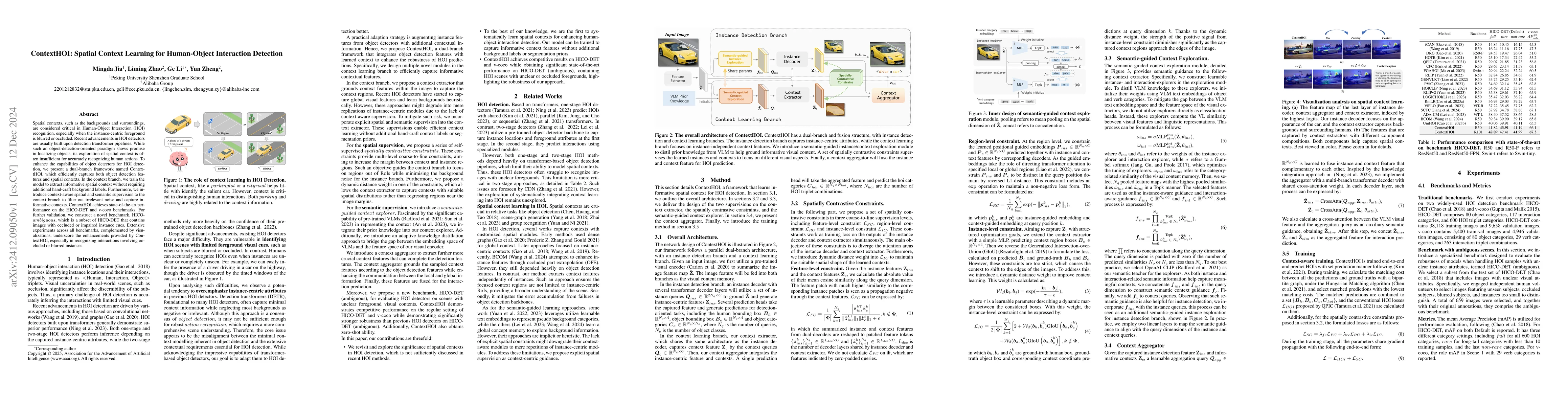 Thumbnail for ContextHOI: Spatial Context Learning for Human-Object Interaction
  Detection