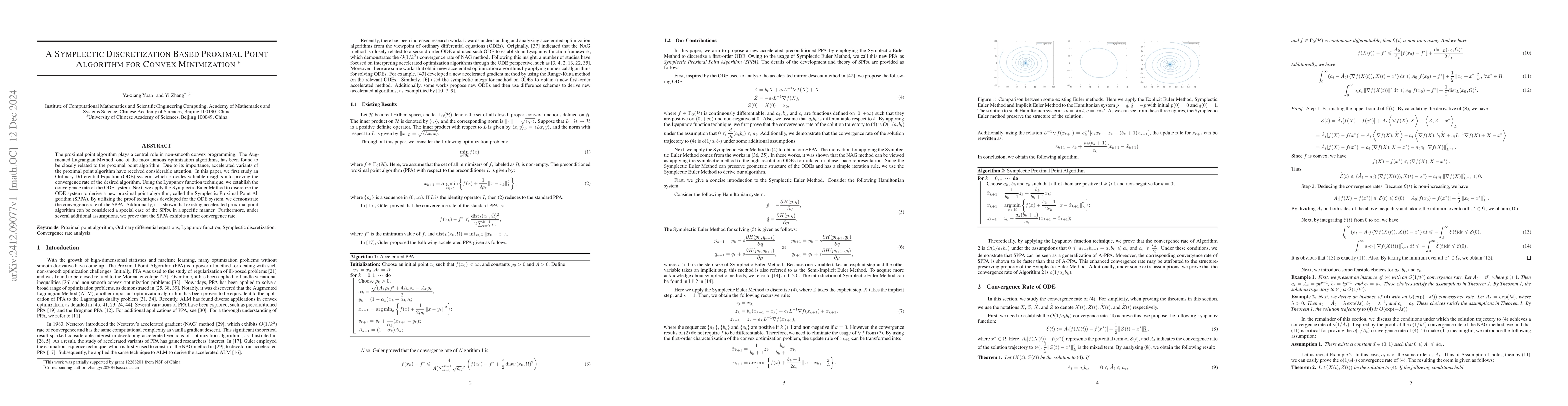 Thumbnail for A Symplectic Discretization Based Proximal Point Algorithm for Convex
  Minimization