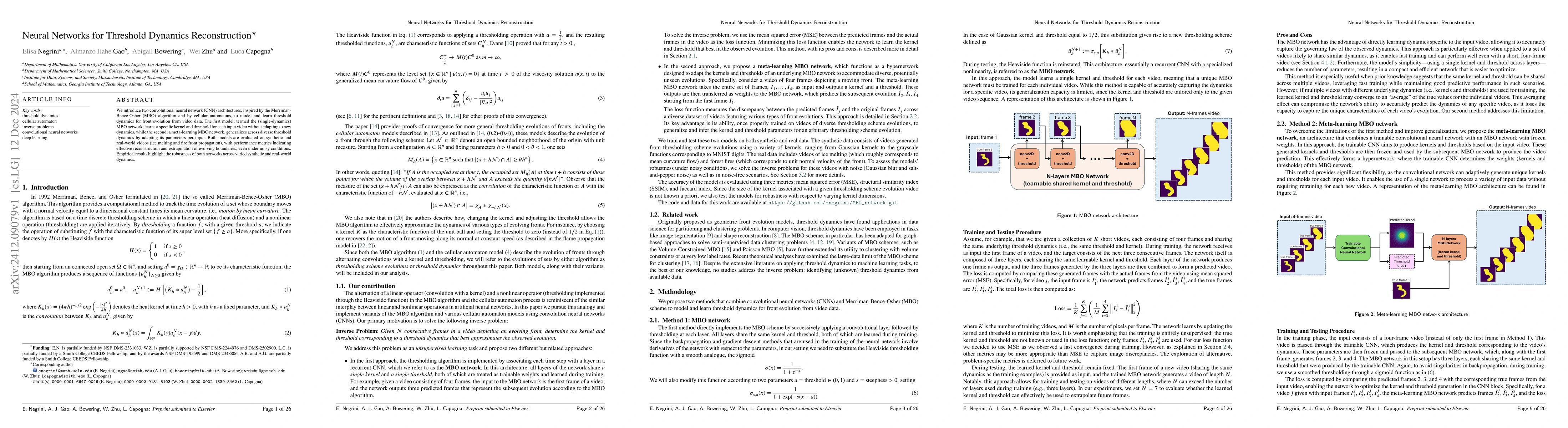 Thumbnail for Neural Networks for Threshold Dynamics Reconstruction