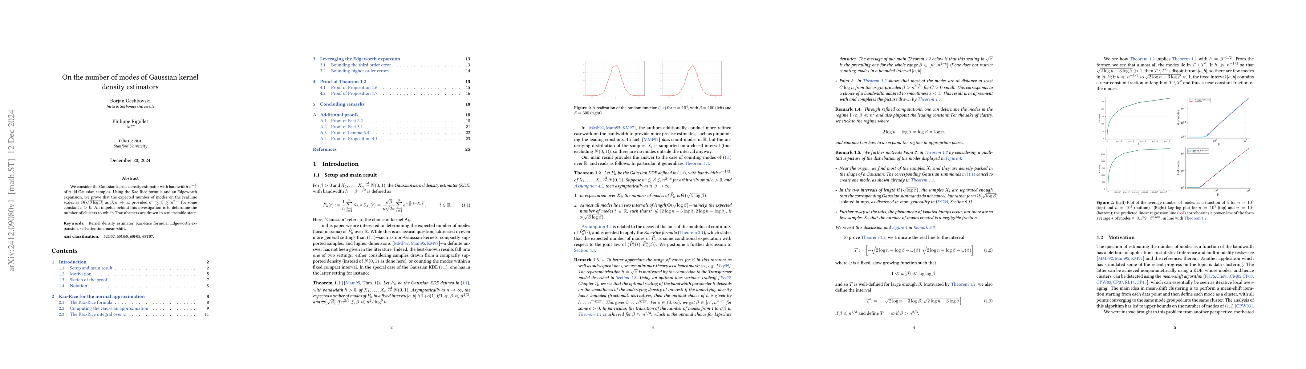 Thumbnail for On the number of modes of Gaussian kernel density estimators