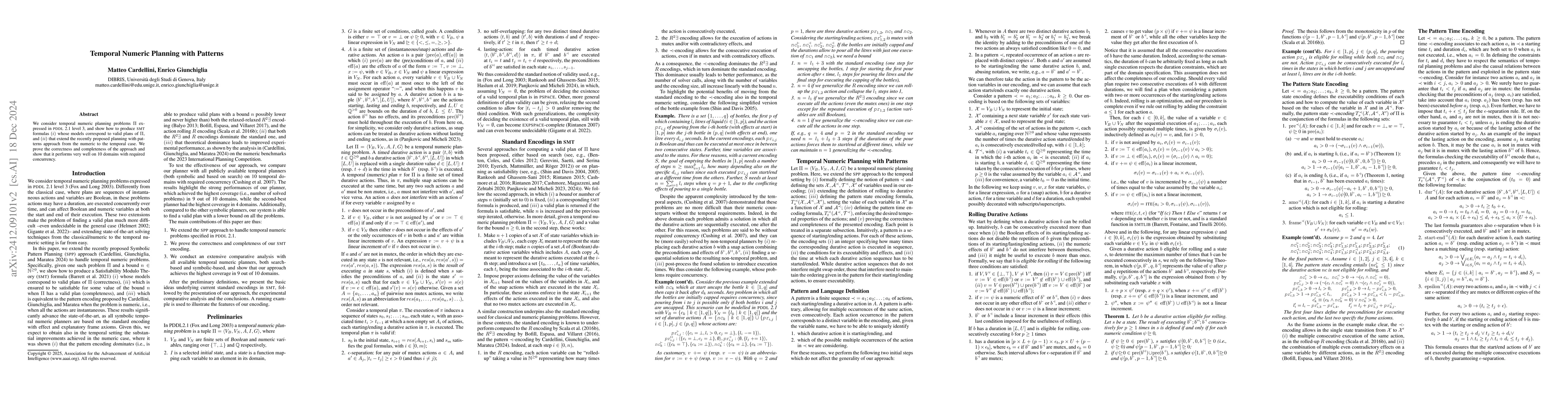 Thumbnail for Temporal Numeric Planning with Patterns