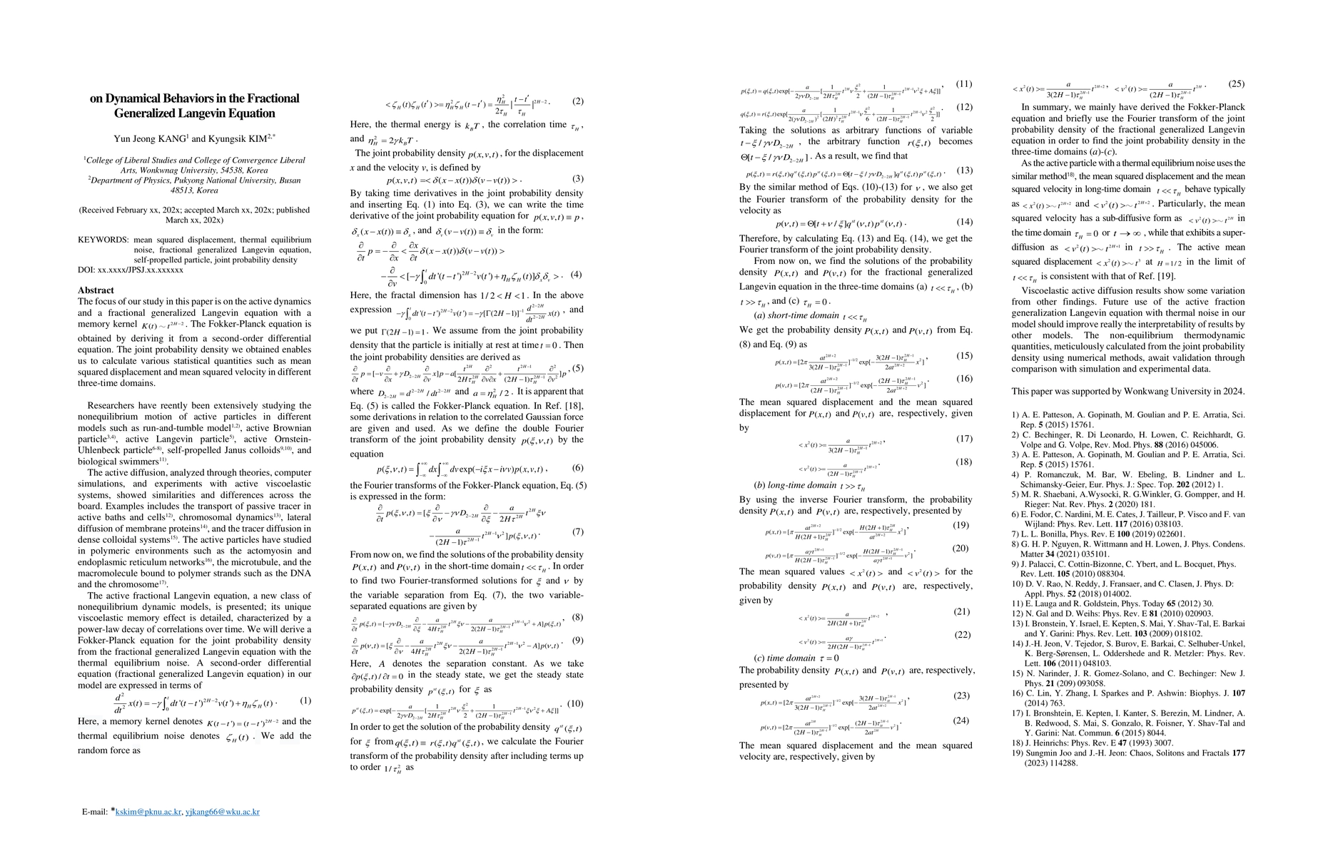 Thumbnail for On dynamical behaviors in the fractional generalized Langevin equation