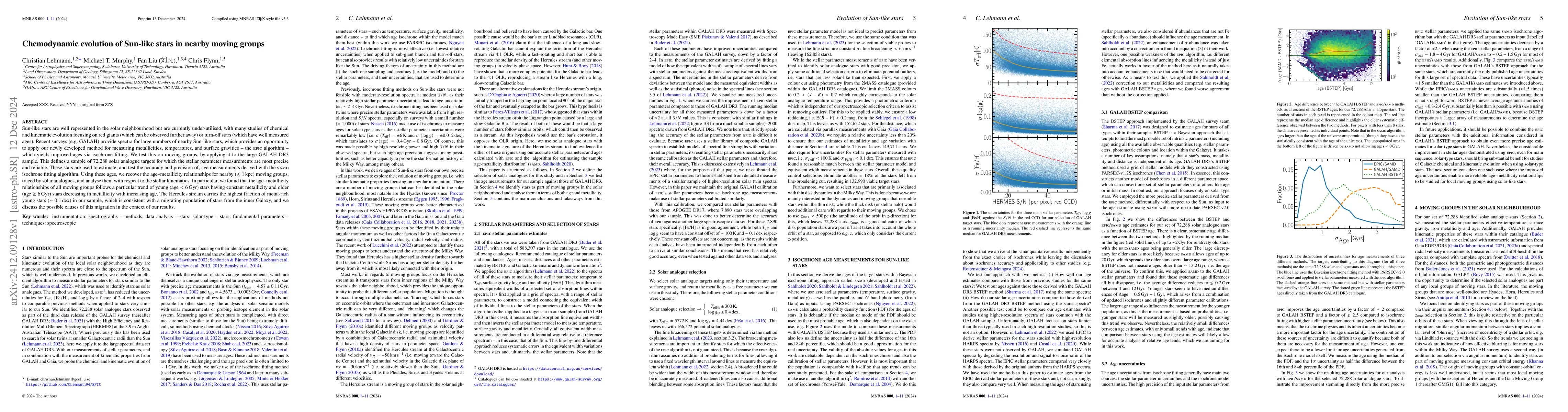 Thumbnail for Chemodynamic evolution of Sun-like stars in nearby moving groups