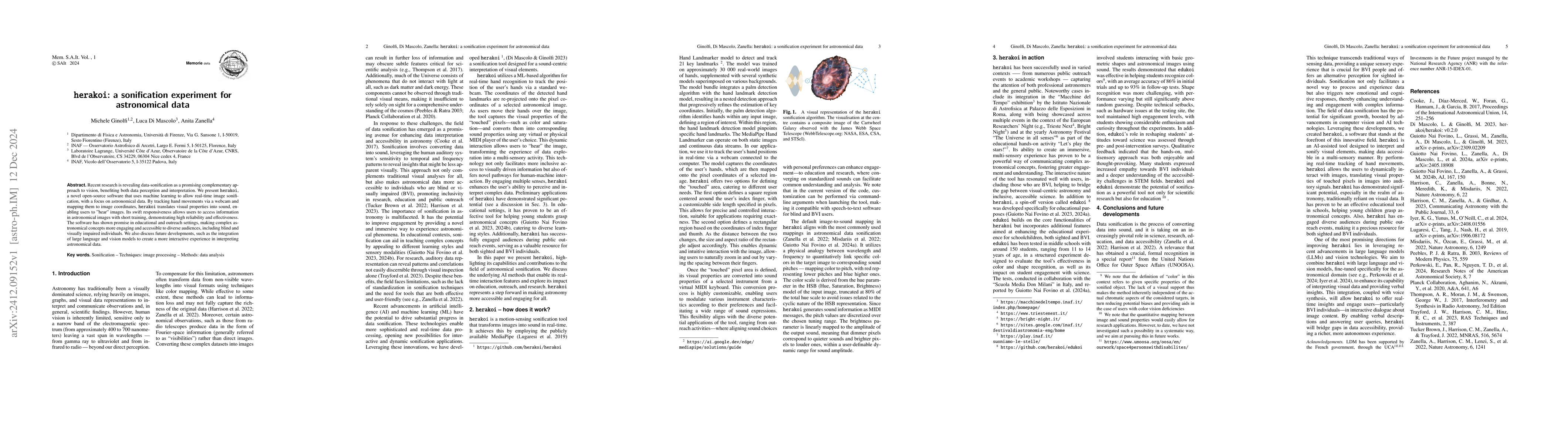 Thumbnail for herakoi: a sonification experiment for astronomical data