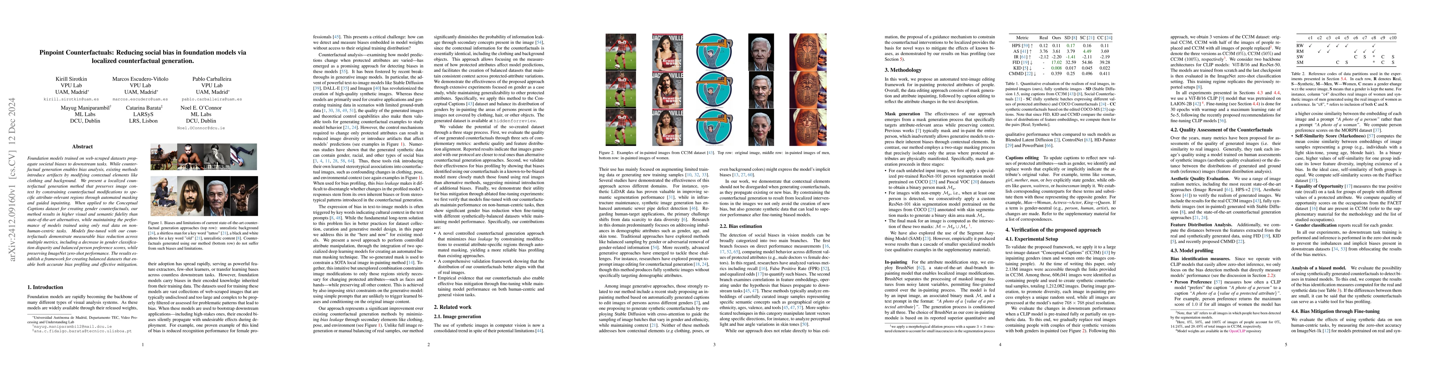 Thumbnail for Pinpoint Counterfactuals: Reducing social bias in foundation models via
  localized counterfactual generation