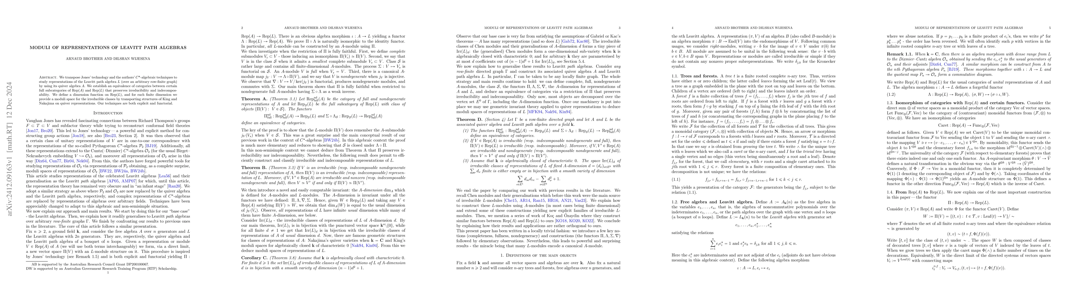 Thumbnail for Moduli of representations of Leavitt path algebras