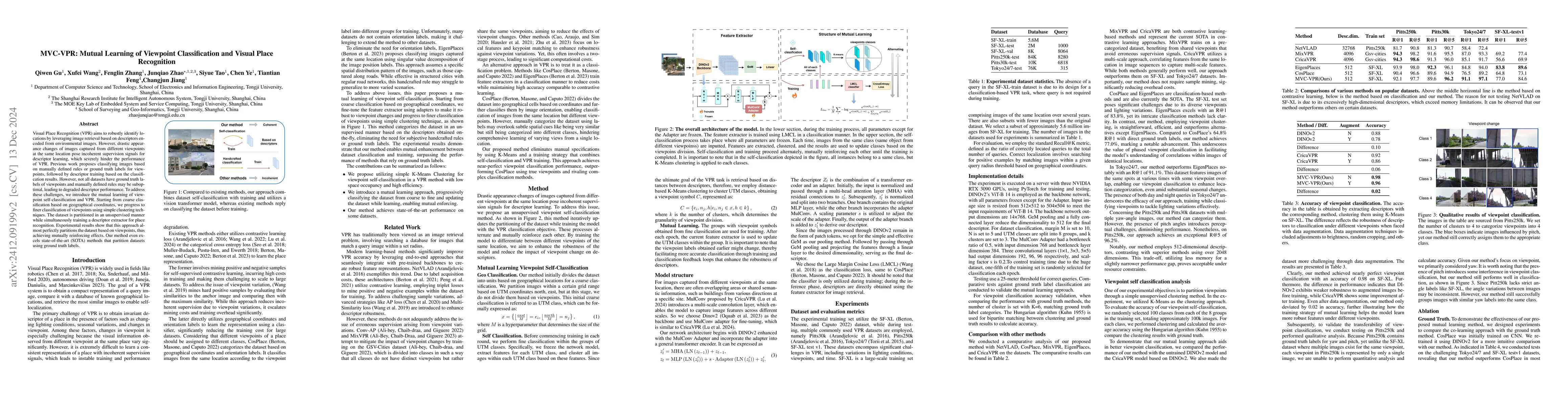 Thumbnail for MVC-VPR: Mutual Learning of Viewpoint Classification and Visual Place
  Recognition
