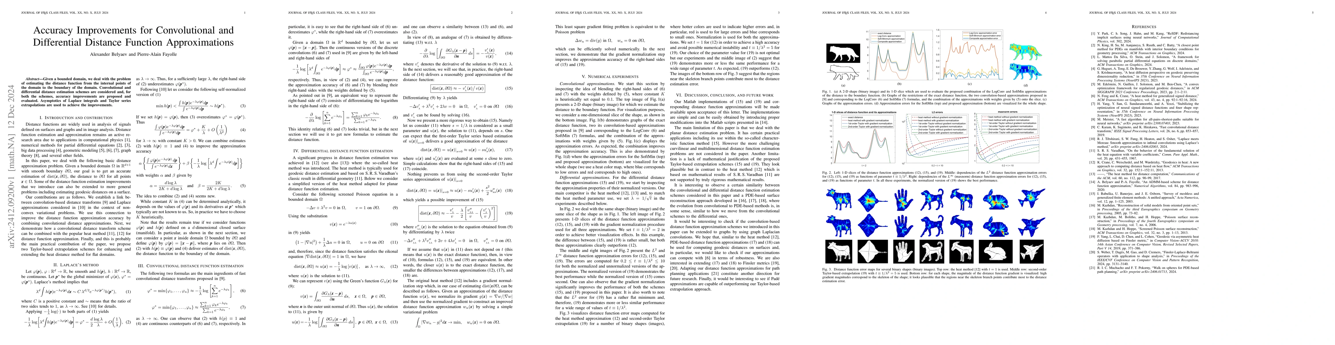 Thumbnail for Accuracy Improvements for Convolutional and Differential Distance
  Function Approximations