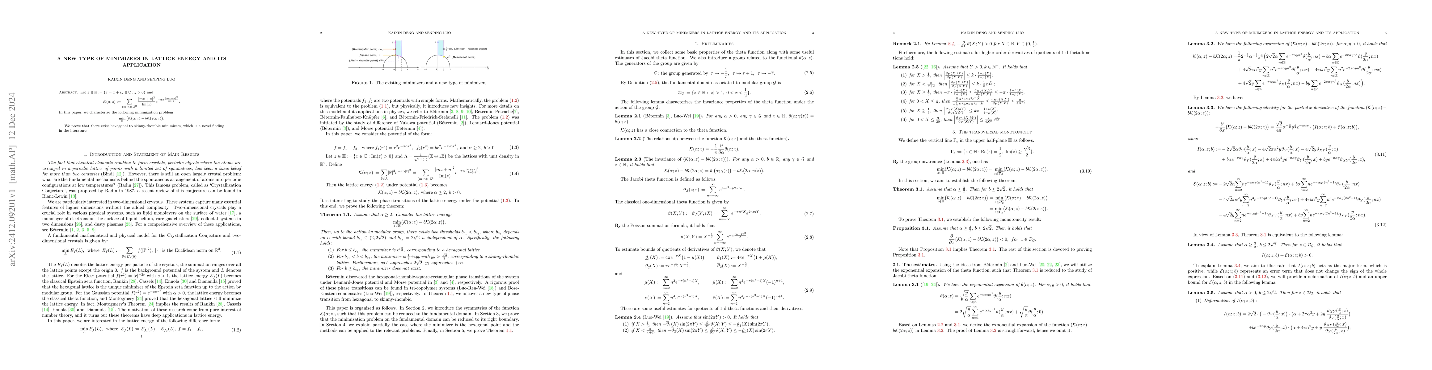 Thumbnail for A new type of minimizers in lattice energy and its application