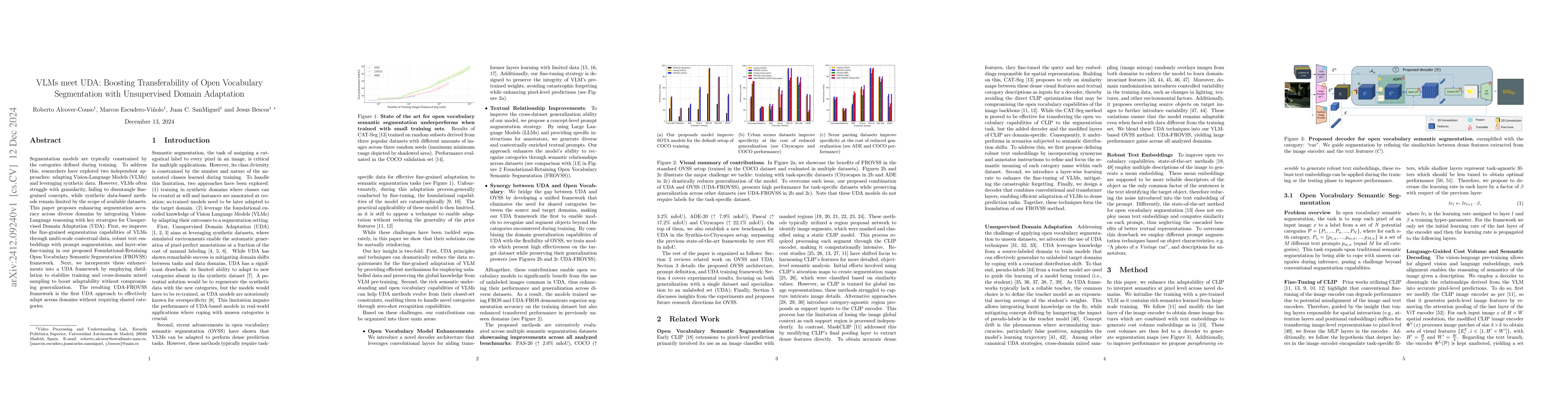 Thumbnail for VLMs meet UDA: Boosting Transferability of Open Vocabulary Segmentation
  with Unsupervised Domain Adaptation