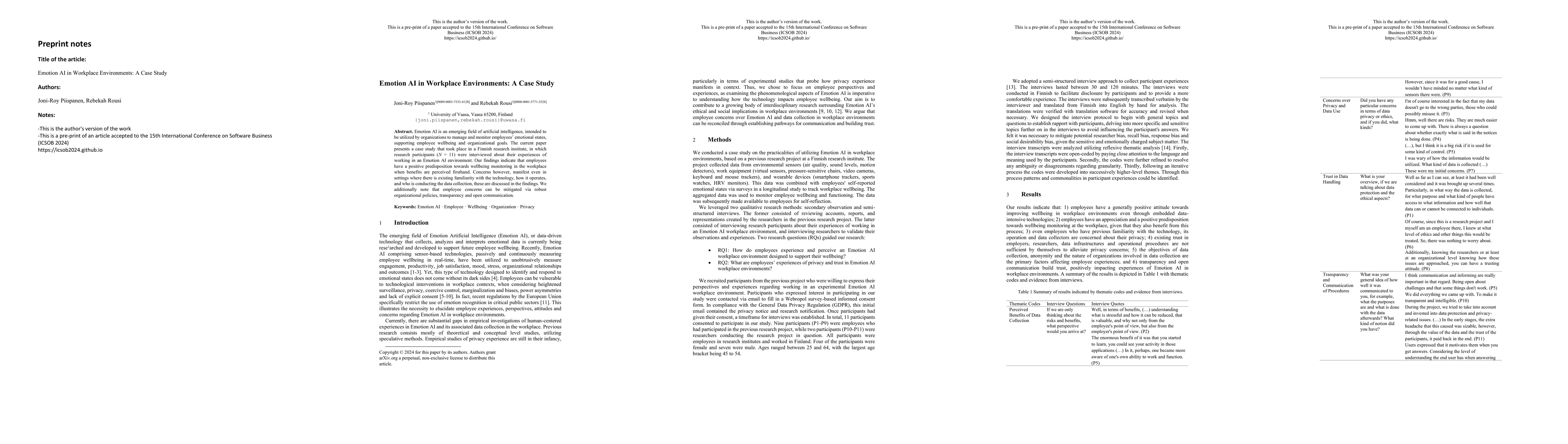 Thumbnail for Emotion AI in Workplace Environments: A Case Study