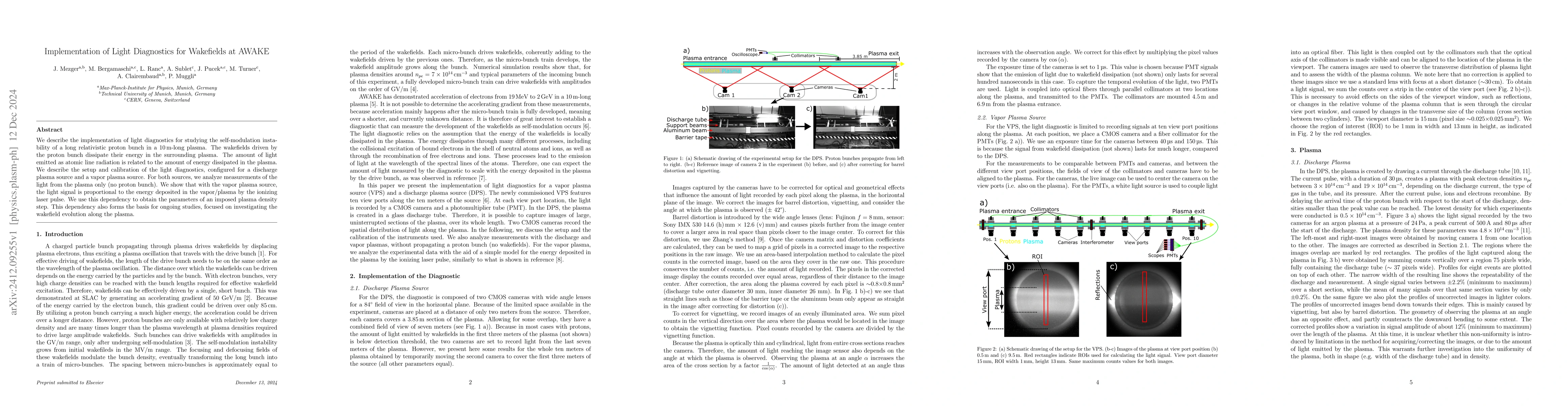 Thumbnail for Implementation of Light Diagnostics for Wakefields at AWAKE