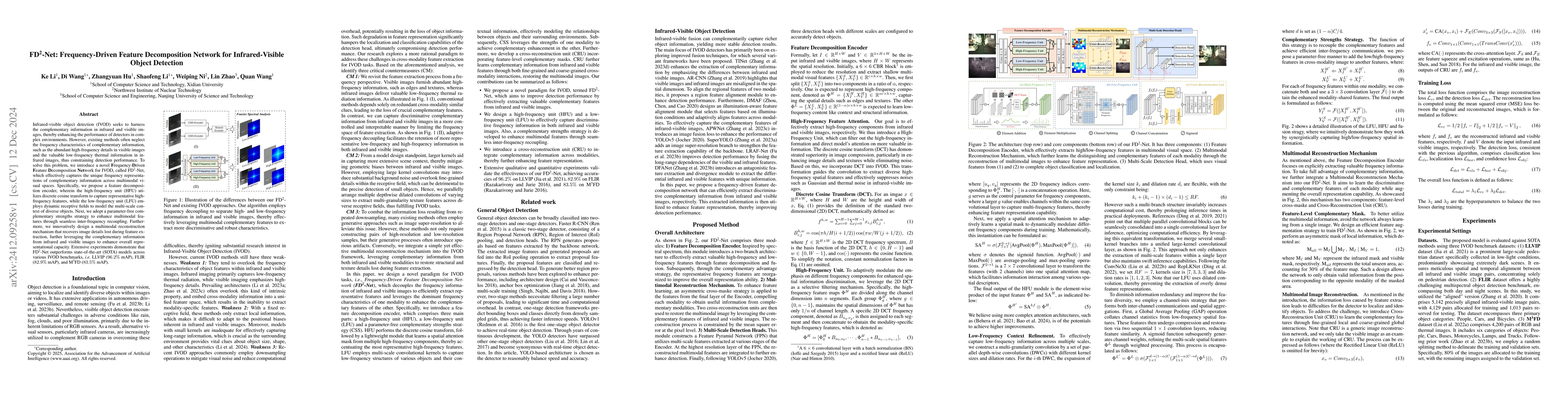 Thumbnail for FD2-Net: Frequency-Driven Feature Decomposition Network for
  Infrared-Visible Object Detection