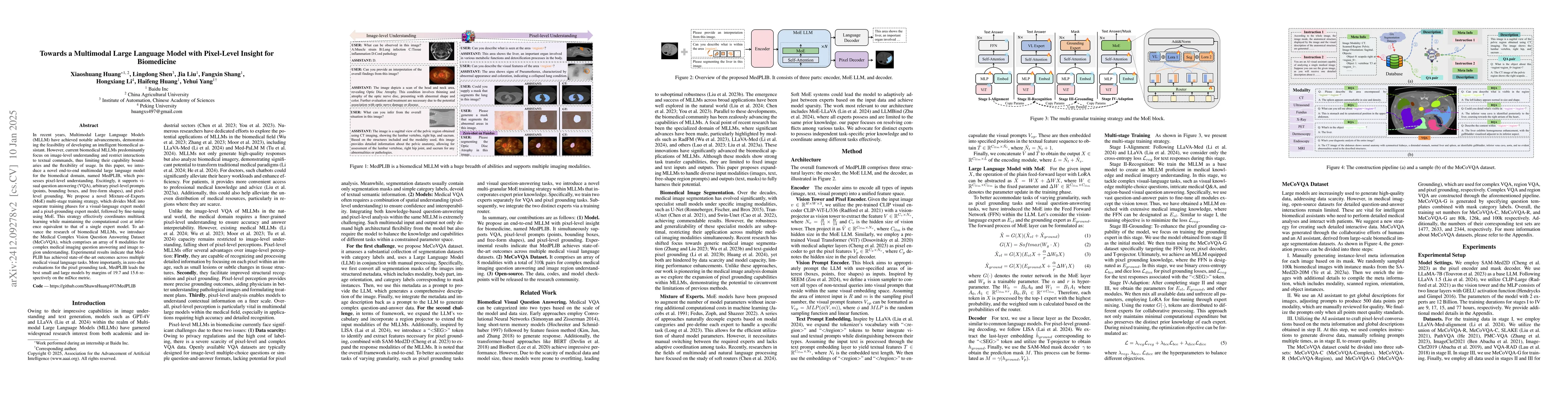 Thumbnail for Towards a Multimodal Large Language Model with Pixel-Level Insight for
  Biomedicine