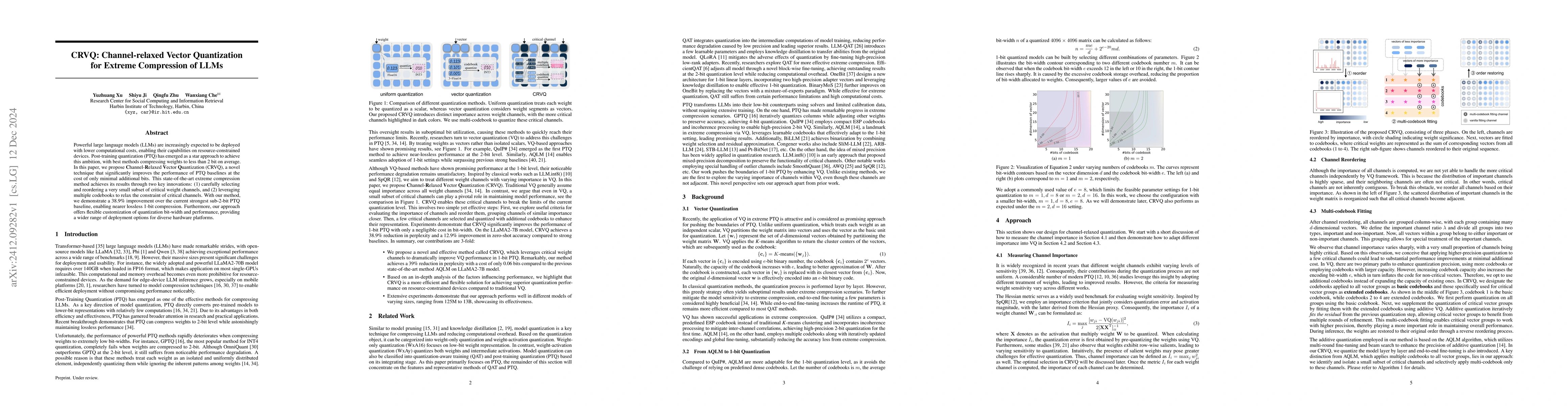 Thumbnail for CRVQ: Channel-relaxed Vector Quantization for Extreme Compression of
  LLMs