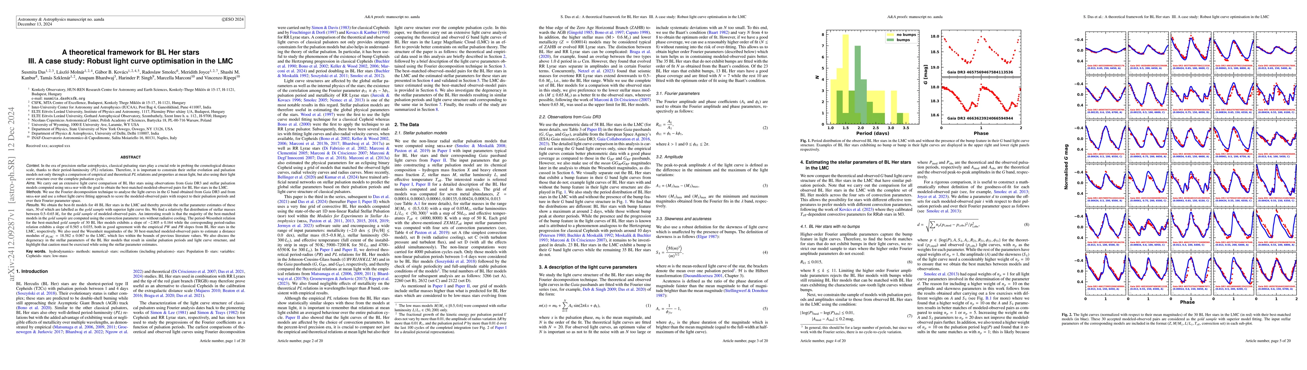 Thumbnail for A theoretical framework for BL Her stars III. A case study: Robust light
  curve optimisation in the LMC