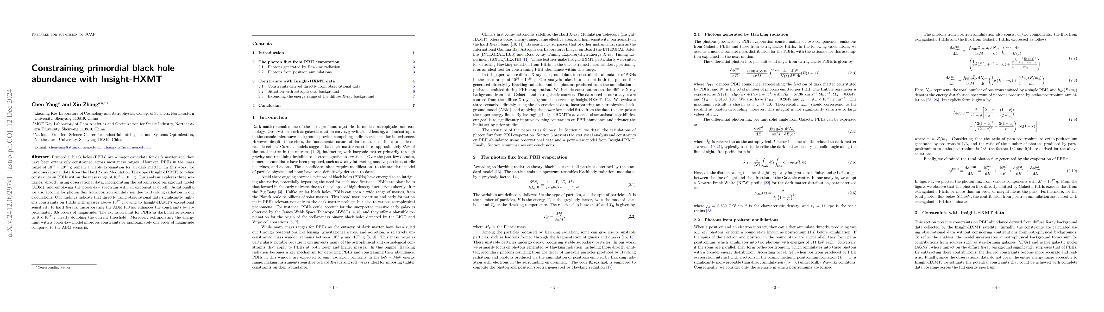 Thumbnail for Constraining primordial black hole abundance with Insight-HXMT