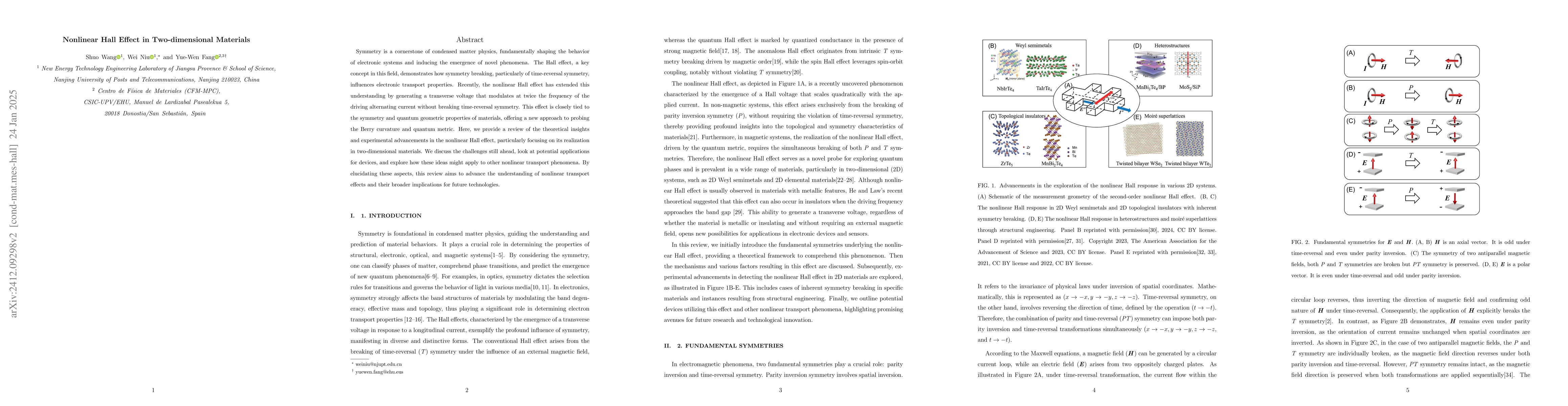 Thumbnail for Nonlinear Hall Effect in Two-dimensional Materials