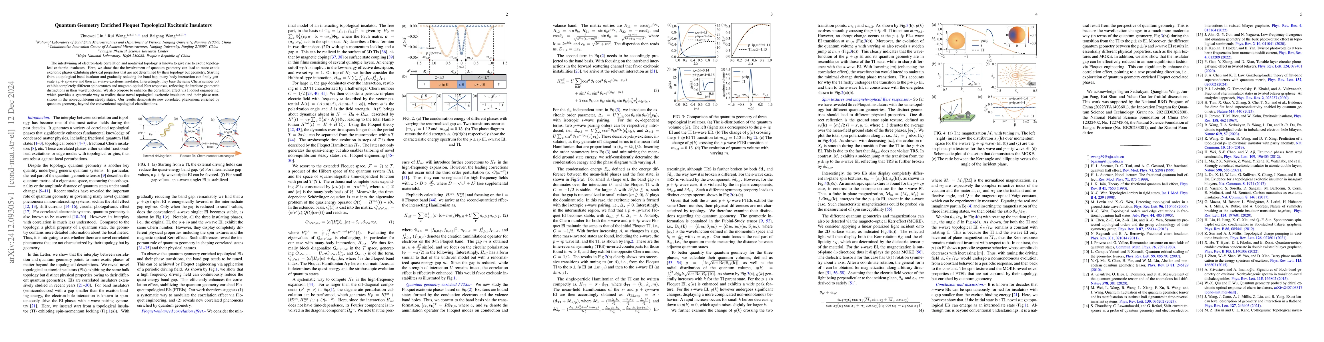 Thumbnail for Quantum Geometry Enriched Floquet Topological Excitonic Insulators