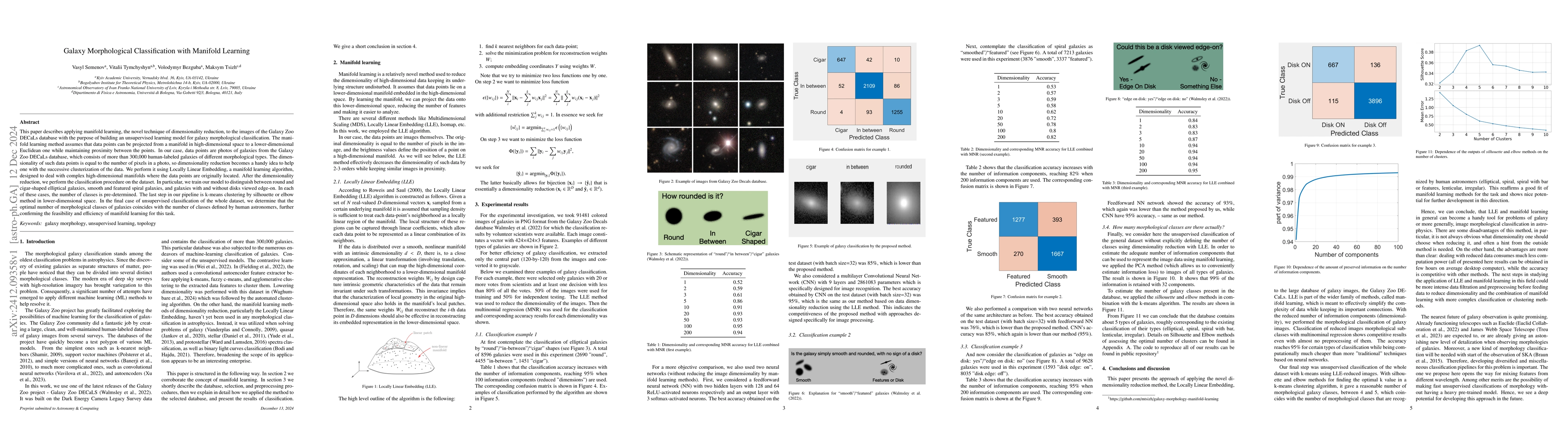 Thumbnail for Galaxy Morphological Classification with Manifold Learning
