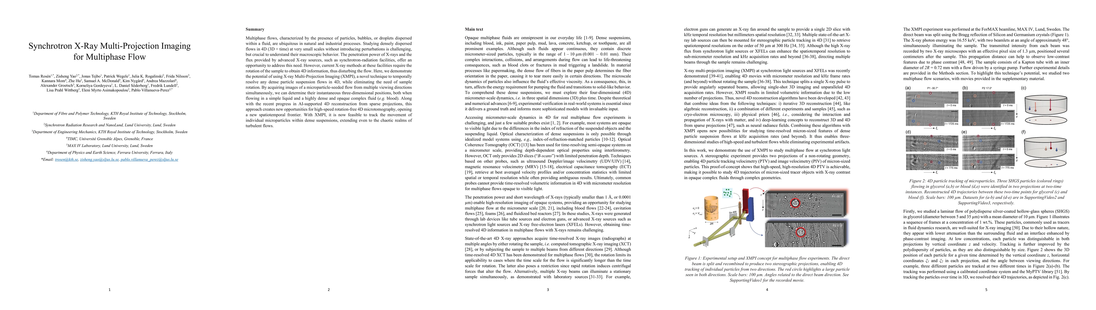 Thumbnail for Synchrotron X-Ray Multi-Projection Imaging for Multiphase Flow
