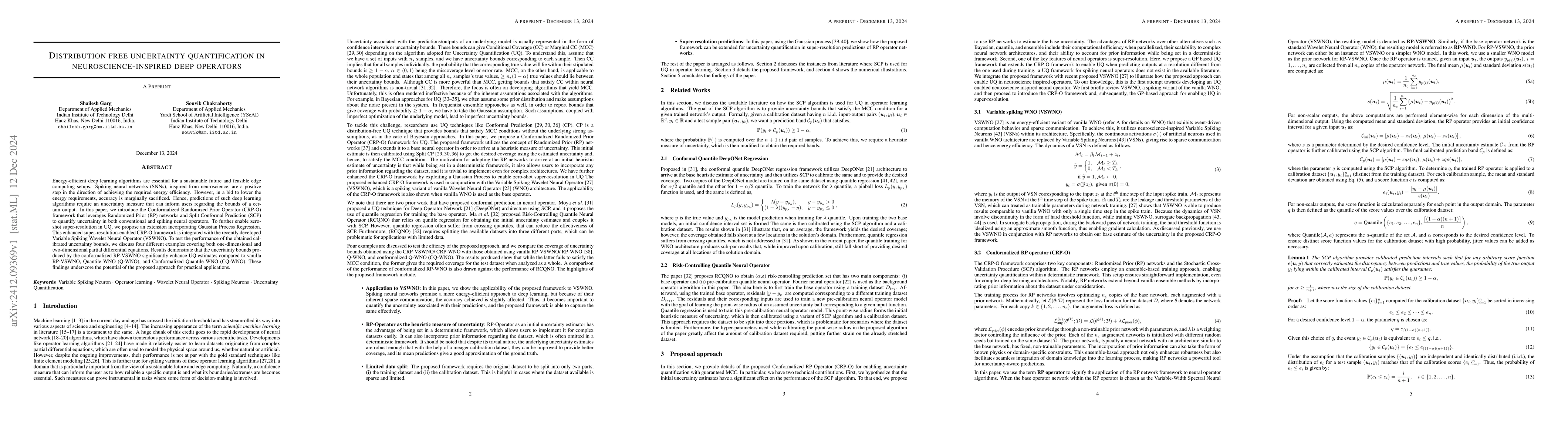Thumbnail for Distribution free uncertainty quantification in neuroscience-inspired
  deep operators